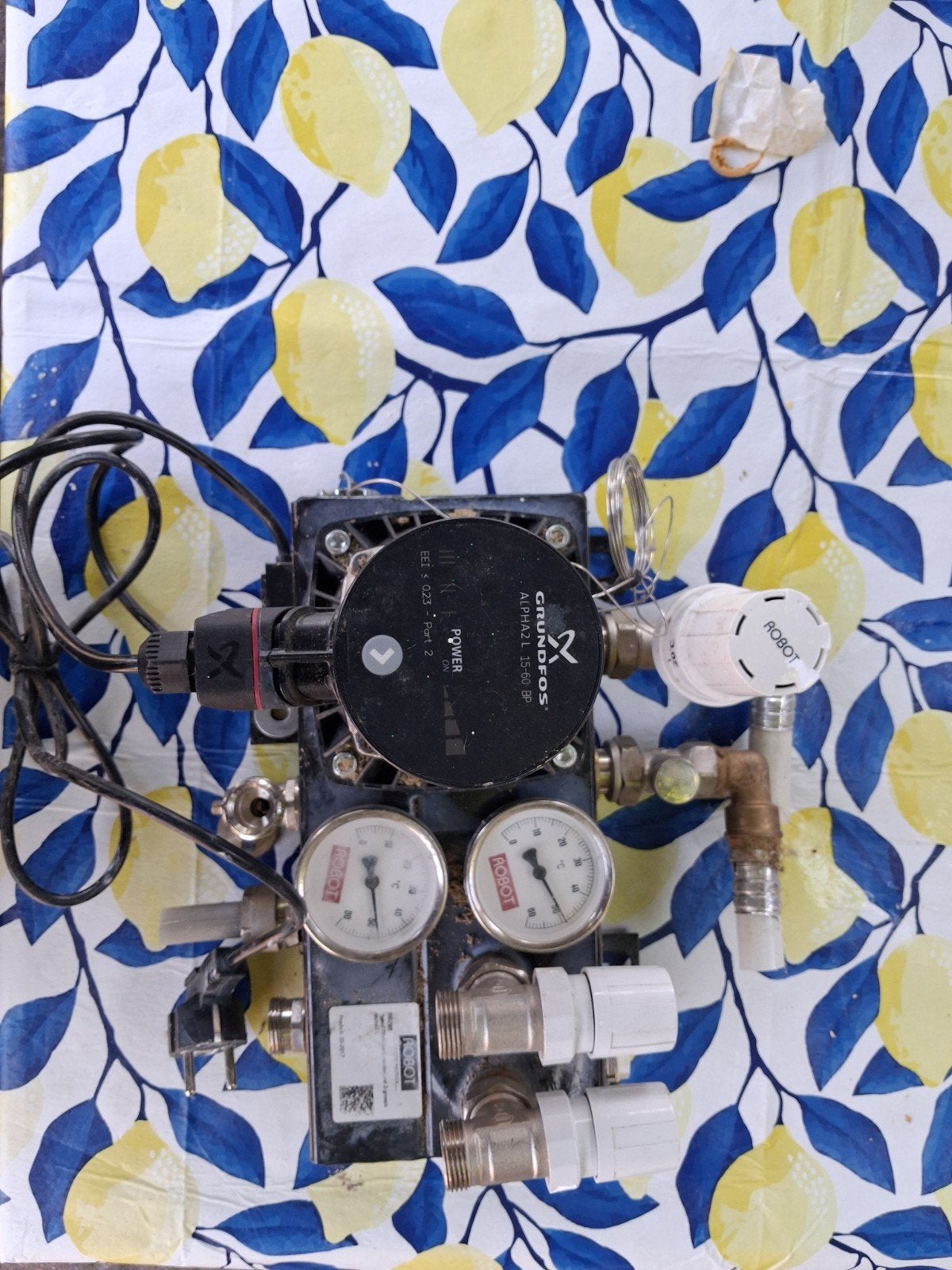 Robot vloerverwarming verdeler 2 groeps met Grundfos pomp, Ophalen of Verzenden, Minder dan 60 cm, Overige typen, Minder dan 30 cm