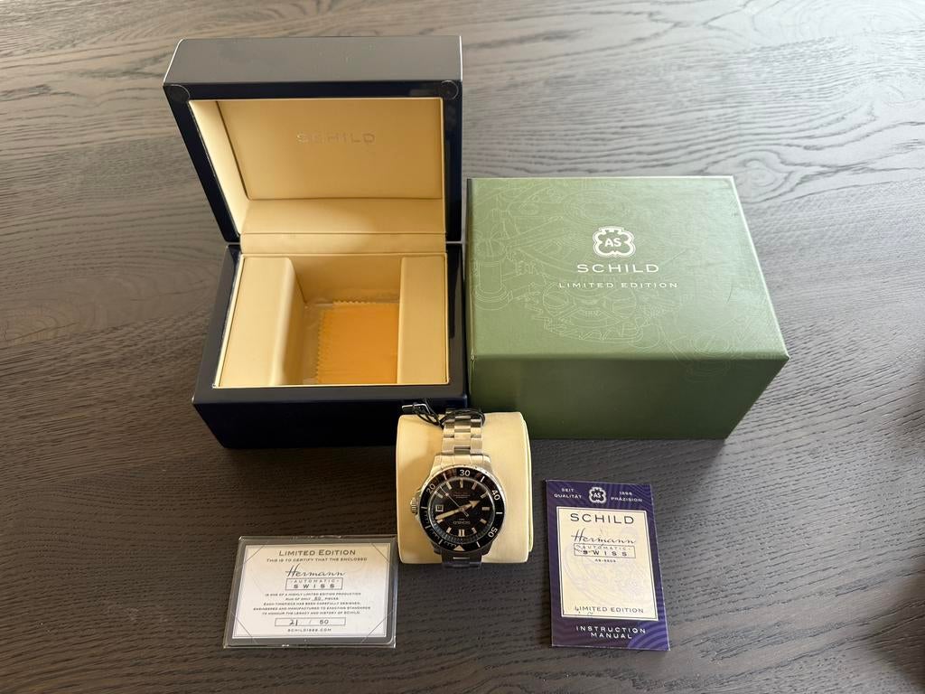 Schild Hermann Swiss Automatic Limited Edition – AS Movement, Overige merken, Leer, R, Ophalen of Verzenden