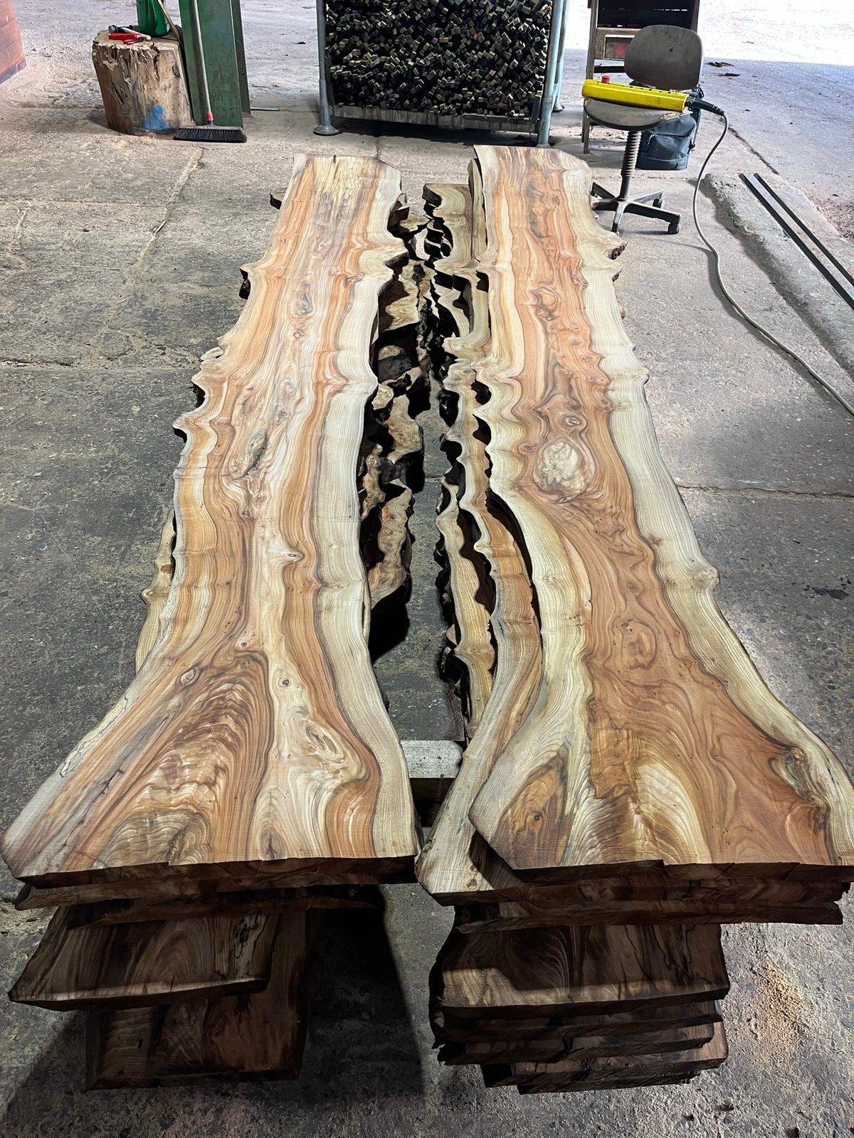 Boomstamplank, Schaaldelen, Iepen,iep, boomstamblad, planken, Doe-het-zelf en Verbouw, Hout en Planken, Nieuw, Plank, Overige houtsoorten