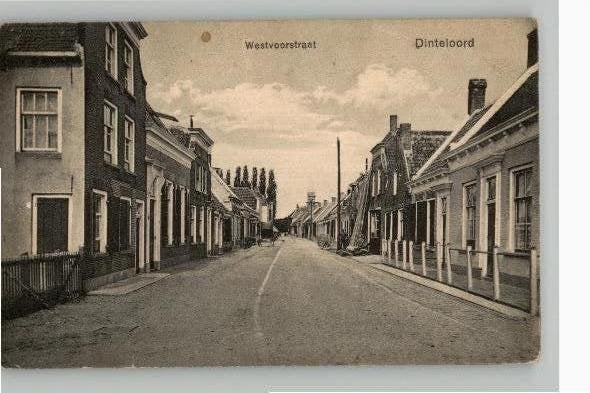Dinteloord Westvoorstraat st 1915, Ophalen of Verzenden, Voor 1920, Gelopen, Noord-Brabant