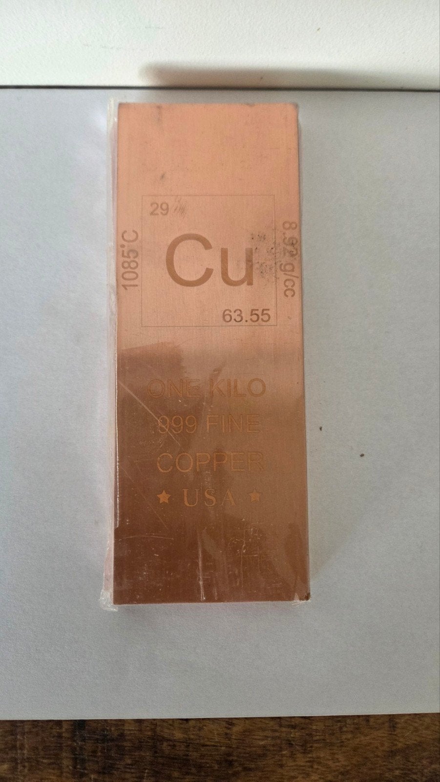 1 Kilo Koper Baar - 999 Fijn Koper (USA), Ophalen of Verzenden, Koper
