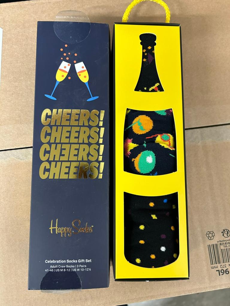 Happy Socks giftset “celebration” maat 41-46 (nieuw), Kleding | Heren, Sokken en Kousen, Overige kleuren, Ophalen of Verzenden