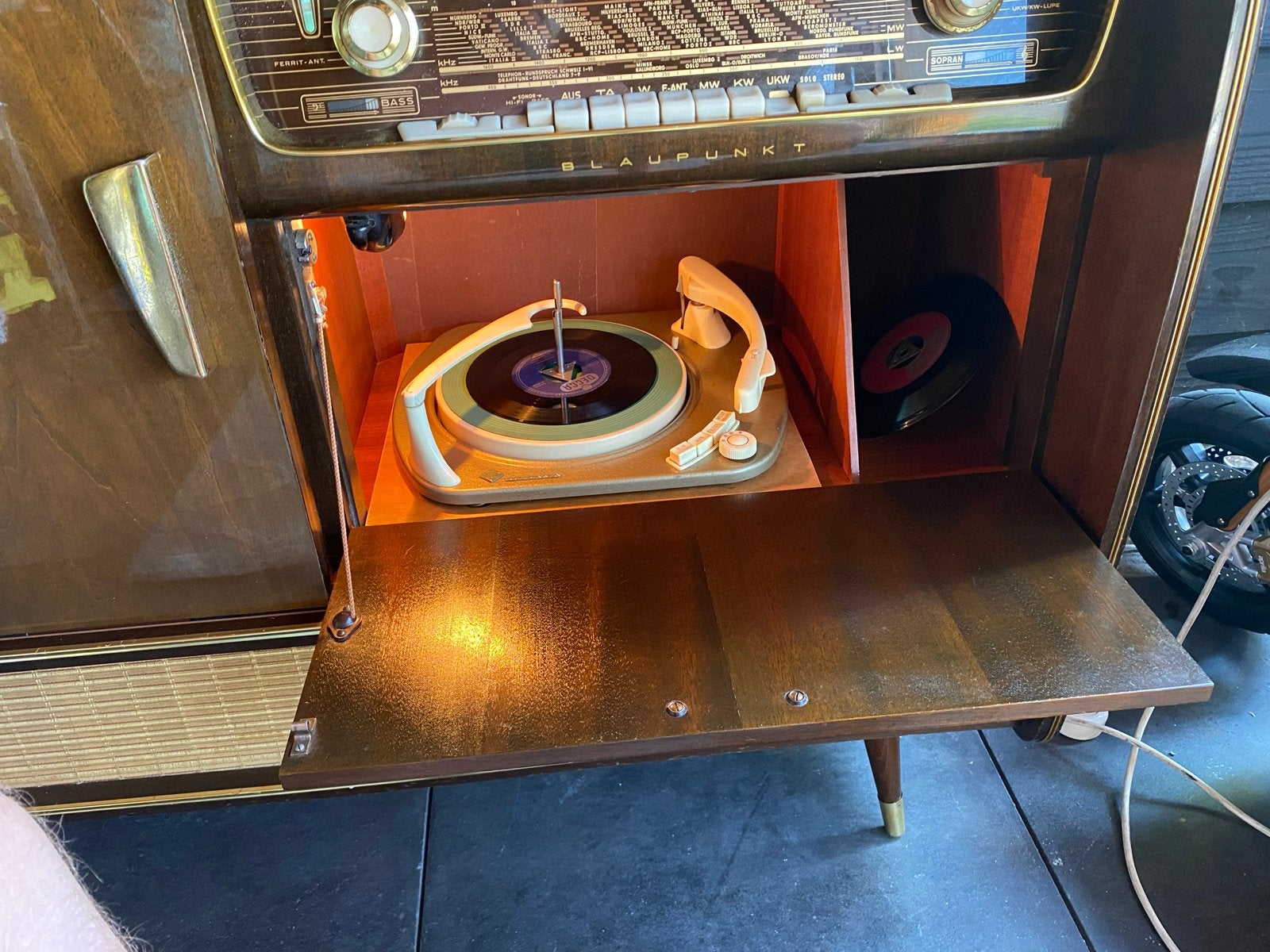 Vintage Telefunken Platenspeler/Radio Blauunkt Meubel, Ophalen, Gebruikt, Platenspeler, Overige merken