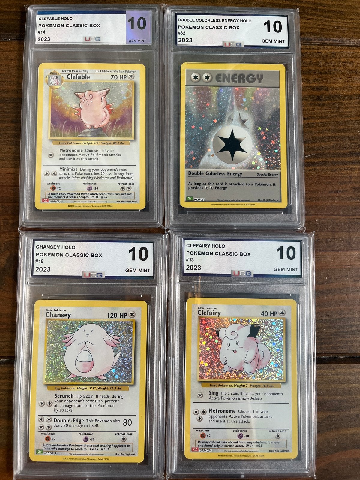 4x Graded Pokémon Classic Box: Clefable, Chansey, Clefairy &, Ophalen of Verzenden, Zo goed als nieuw, Meerdere kaarten, Foil