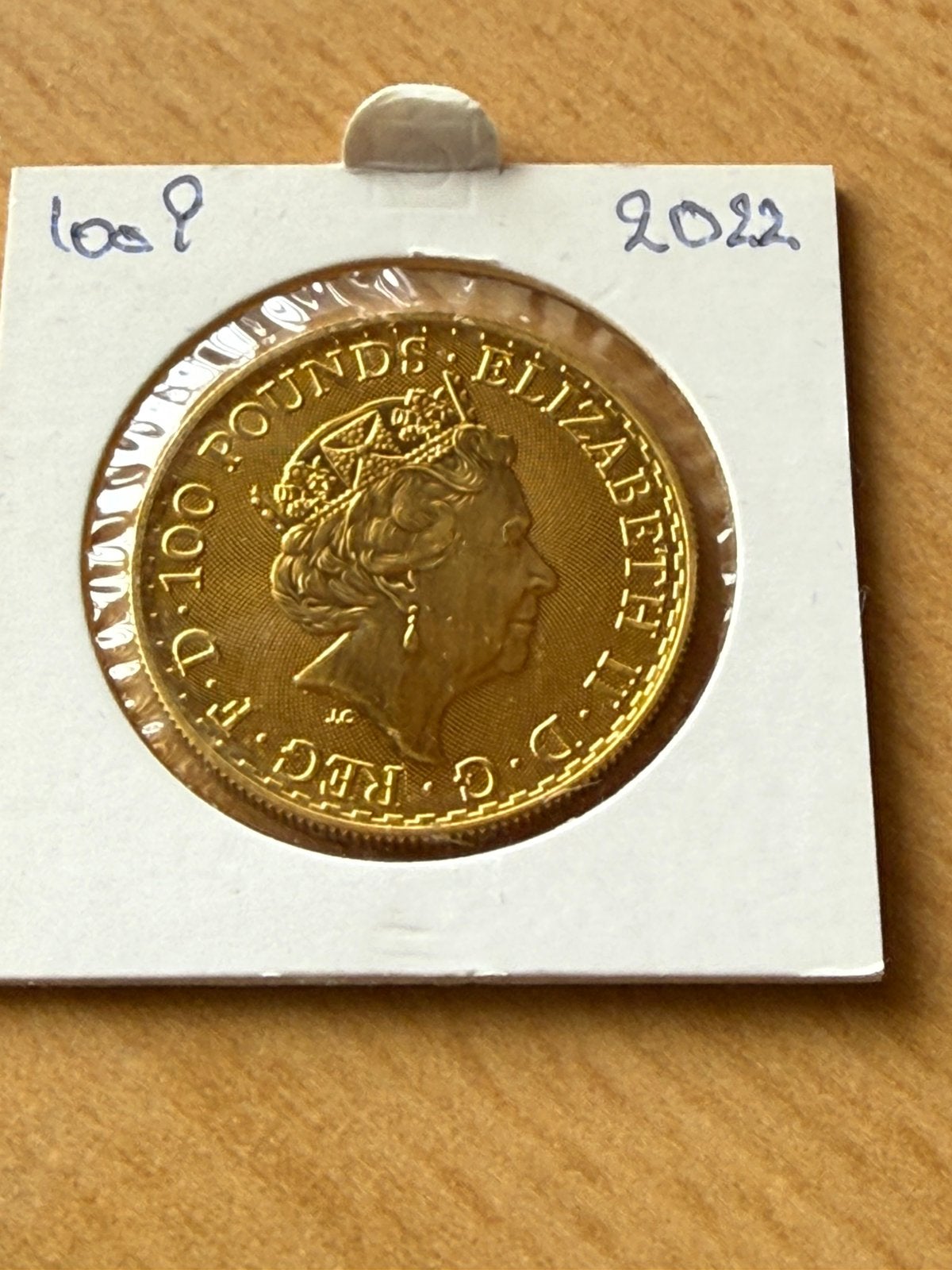 Gouden 100 pond 2022, Ophalen of Verzenden, Goud