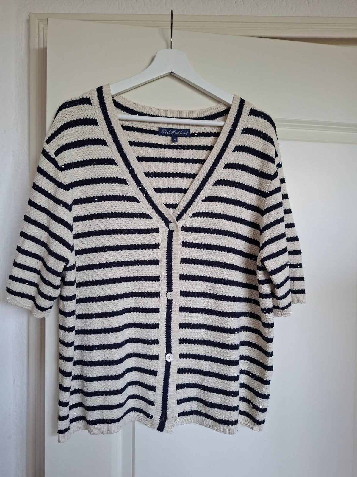 Red Button gestreepte top/vest met pailletten - Maat XL, Red Button, Ophalen of Verzenden, Maat 46/48 (XL) of groter, Meerkleurig