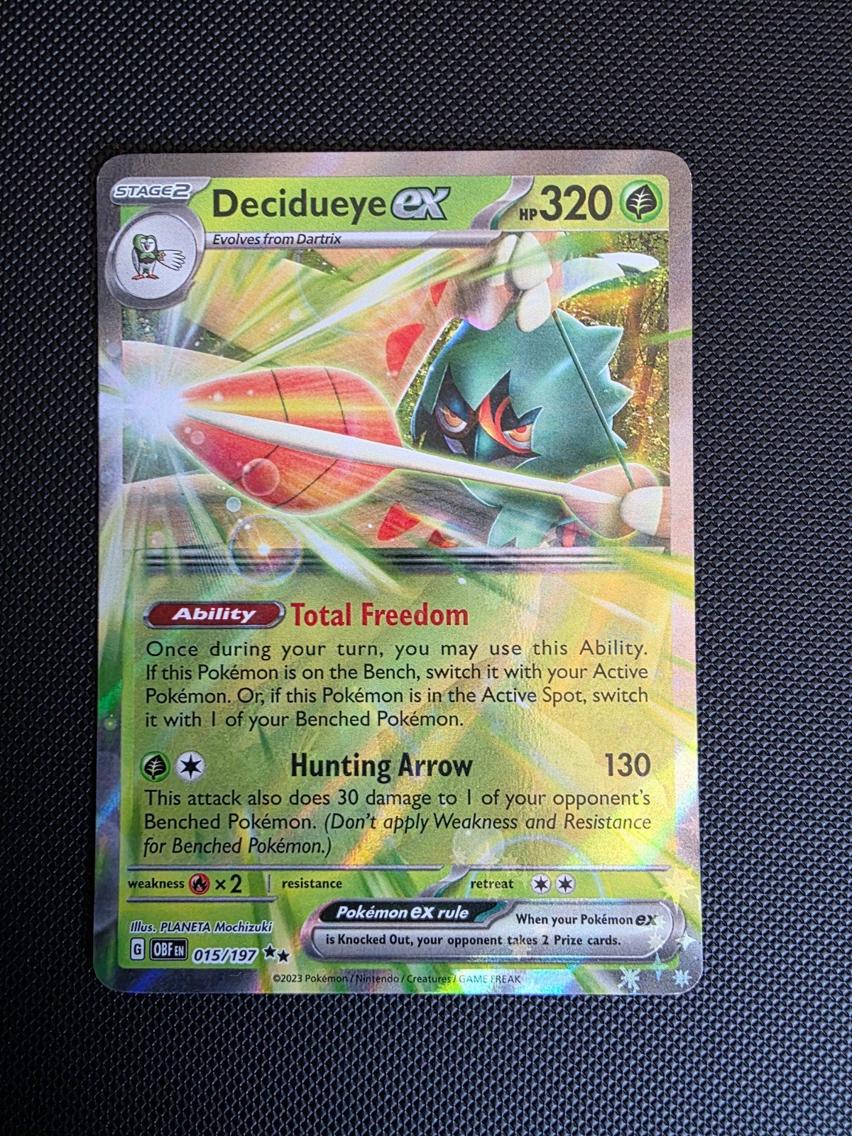 decidueye ex #015 obsidian flames, Ophalen of Verzenden, Nieuw, Losse kaart