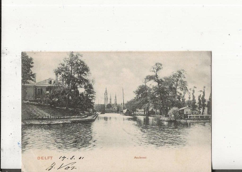 Delft Aschvest 15-8-1901, Ophalen of Verzenden, Voor 1920, Gelopen, Zuid-Holland
