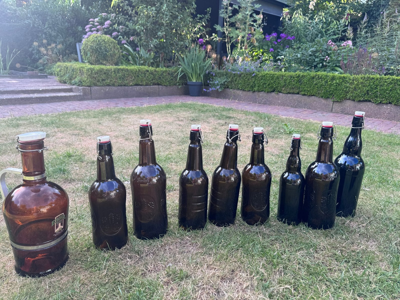 Diverse beugelflessen en kruik - Ideaal voor bierbrouwen, Ophalen