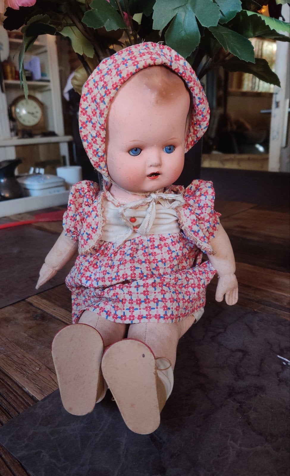 antieke Duitse seyfarth & Reinhardt popje 34 cm, Ophalen of Verzenden