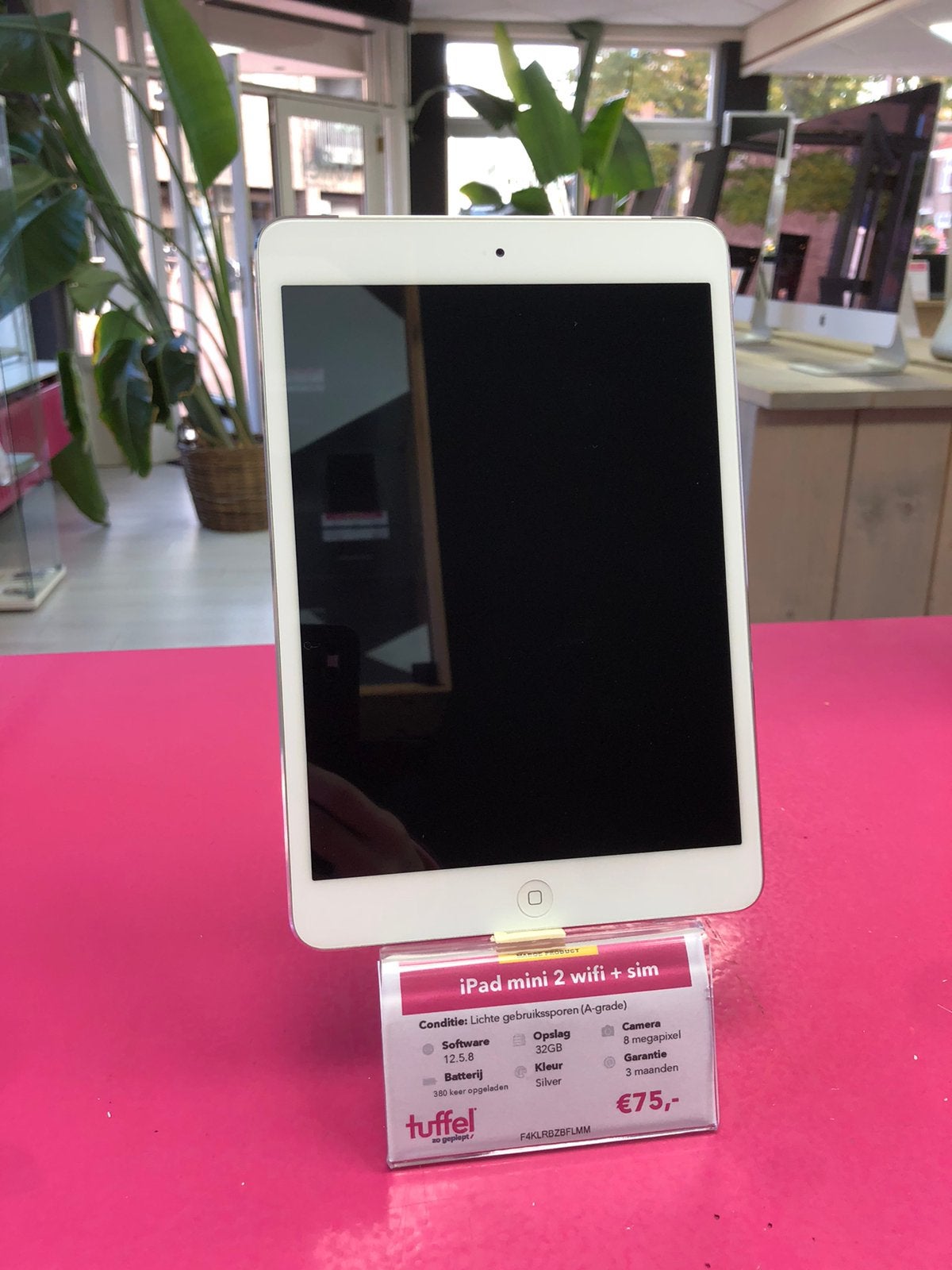 Apple iPad mini 2 Silver wifi + sim 32 GB – Model A1490, Gebruikt, 32 GB, 8 inch, Ophalen of Verzenden