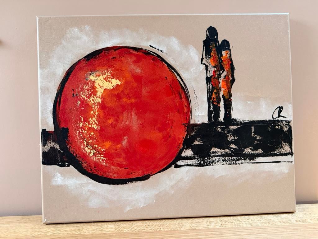 Schilderij uit galerij, Antiek en Kunst, Ophalen of Verzenden
