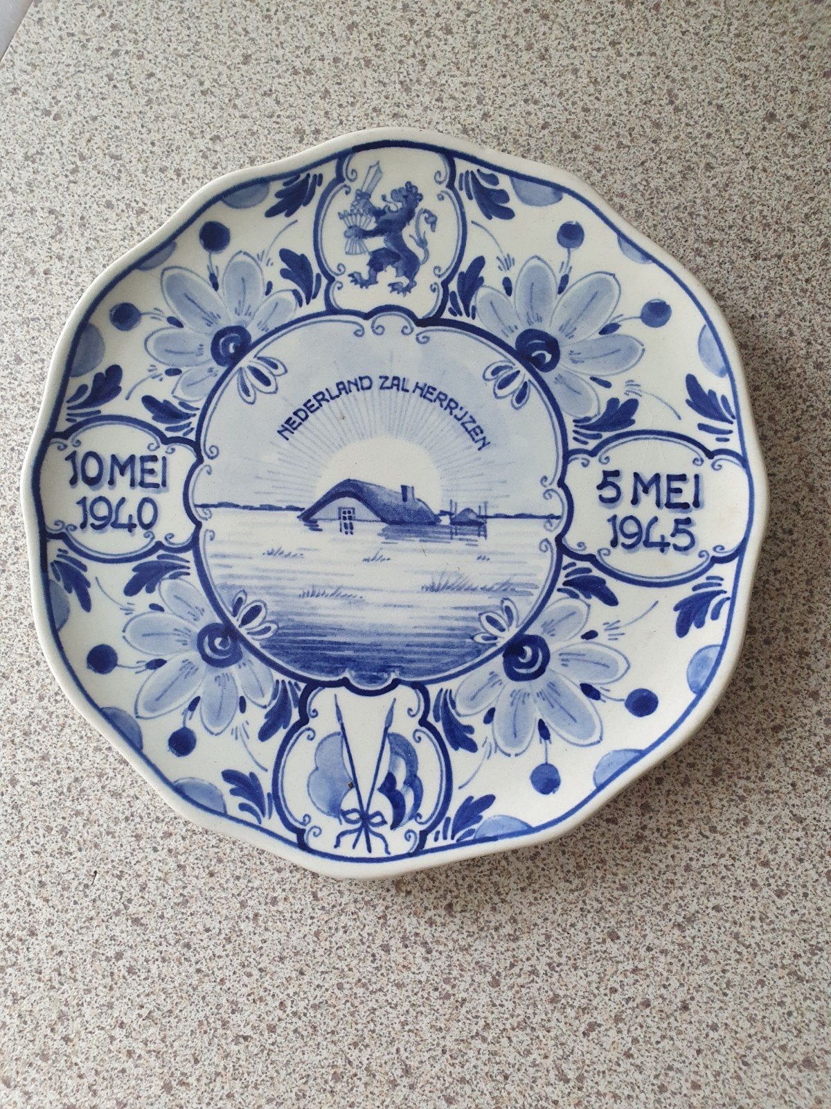 delfts blauw wandbordje, Antiek en Kunst, Ophalen of Verzenden