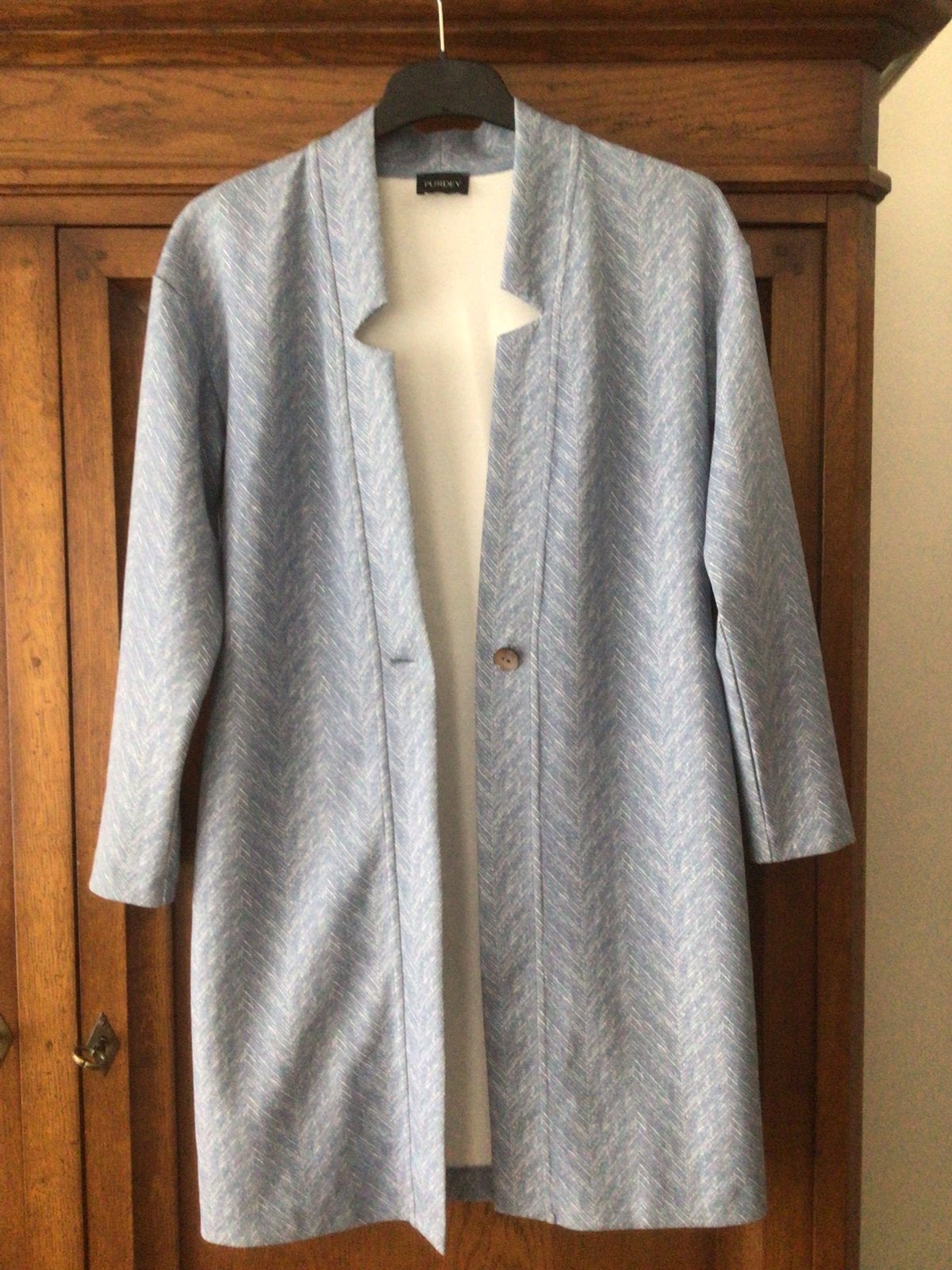 PURDEY.      VEST/JAS, Verzenden, Zo goed als nieuw, Maat 38/40 (M), Blauw