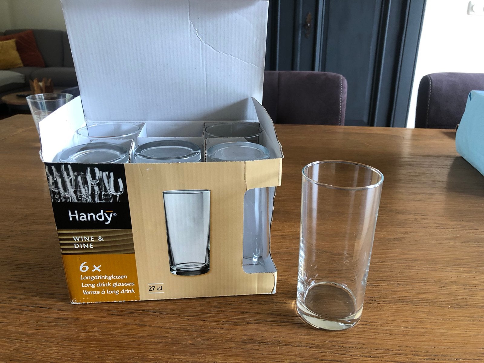 Longdrink glazen 6 stuks in doos, Ophalen, Nieuw