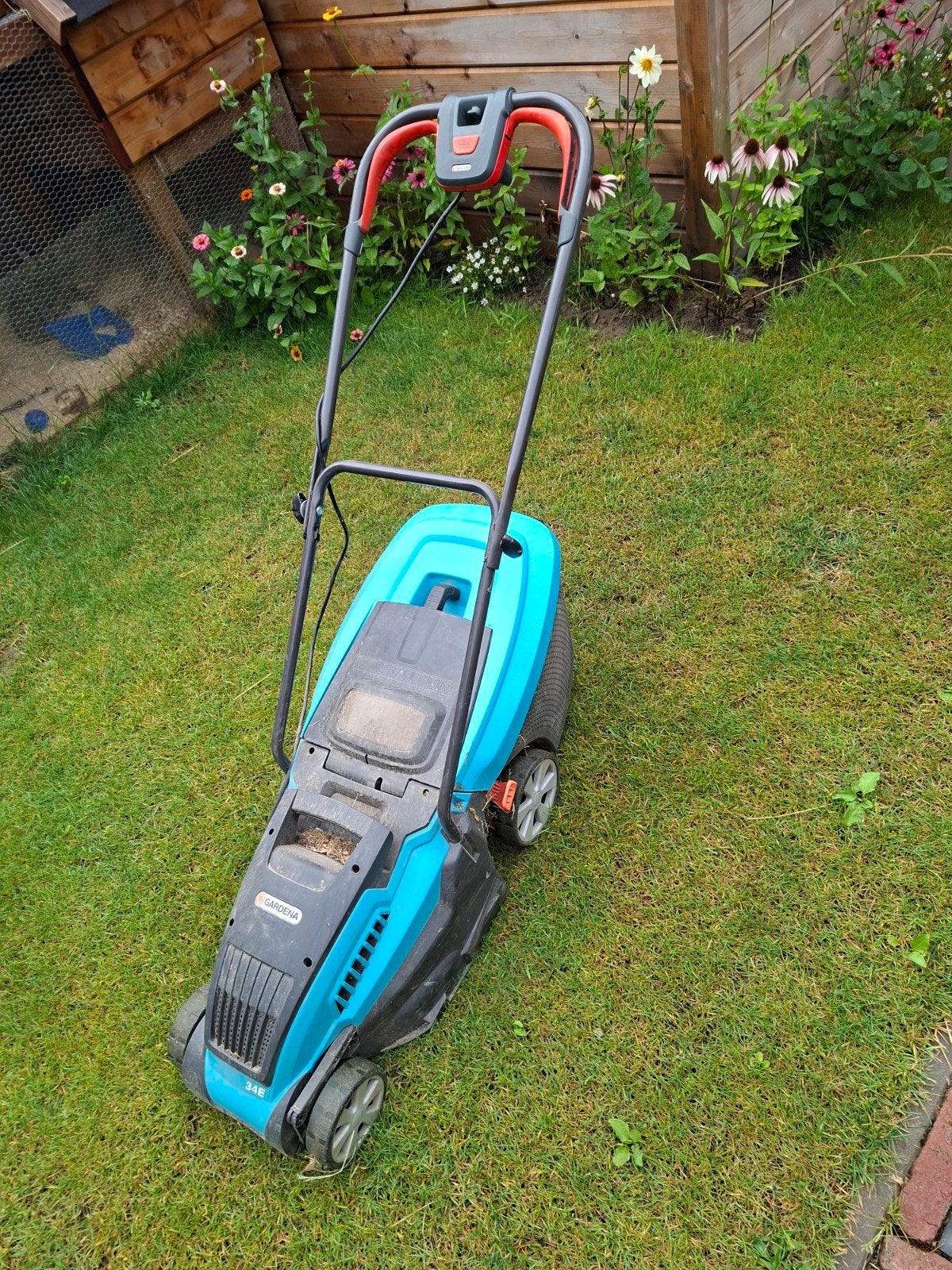 Gardena Grasmaaier 34E - Elektrisch, Ophalen, Cirkelmaaier, Gebruikt, Elektrische grasmaaier