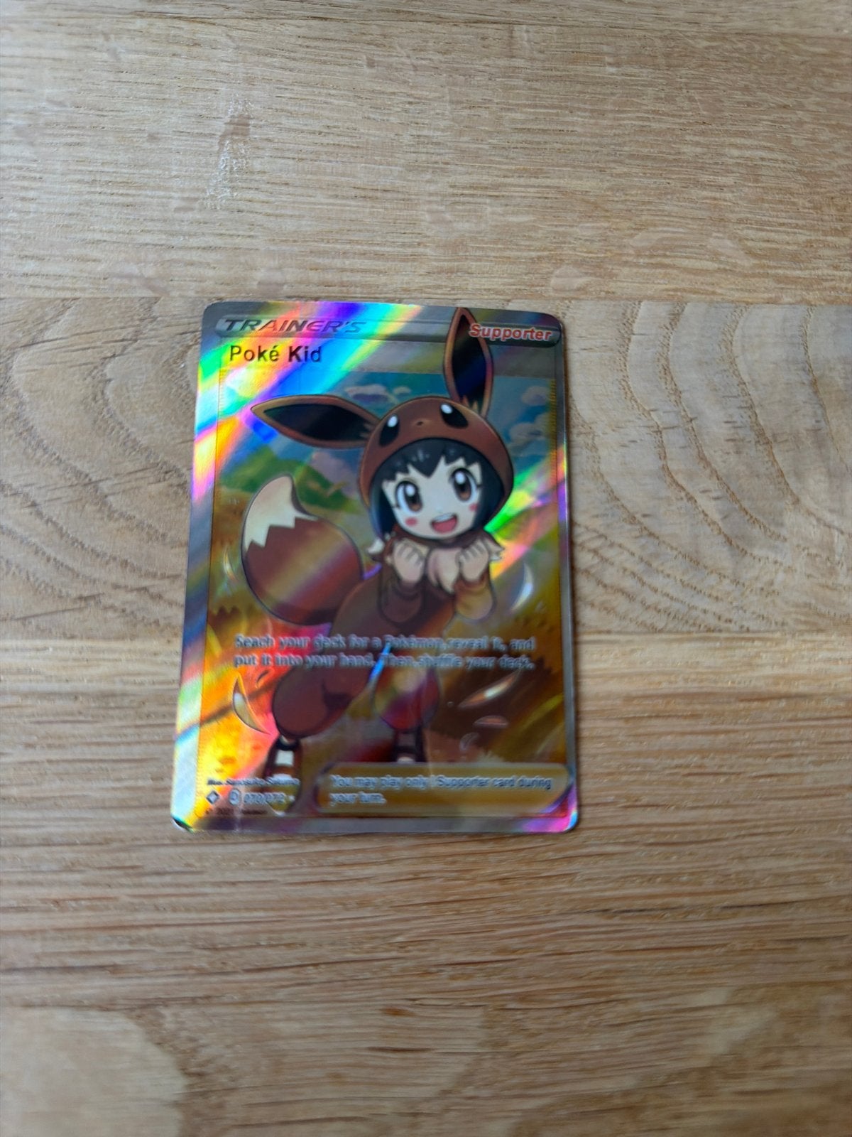 Pokémon Kaart: Full Art Trainer Poké Kid (Foil), Ophalen of Verzenden, Zo goed als nieuw, Losse kaart, Foil