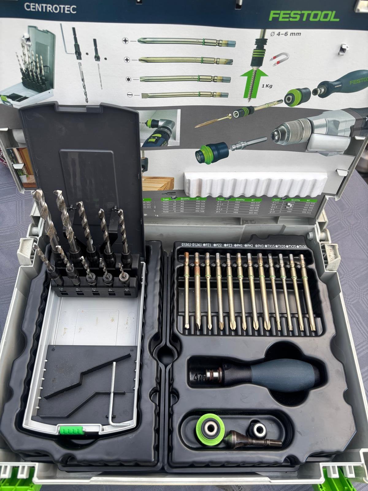 Festool, Ophalen, Gebruikt