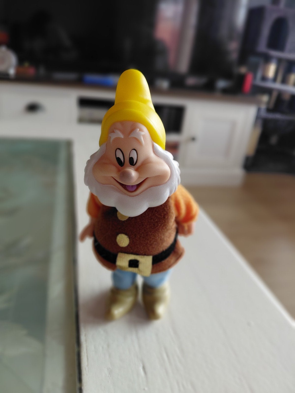 Vintage Disney Dwerg Giechel (Happy) - Simba - Sneeuwwitje., Ophalen of Verzenden, Zo goed als nieuw, Beeldje of Poppetje