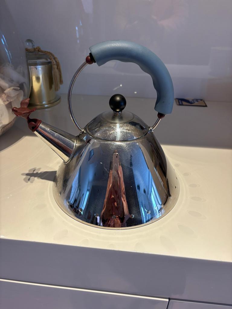 Alessi fluitketel, Theepot/fluitketel, Gebruikt, Zilver, Ophalen of Verzenden