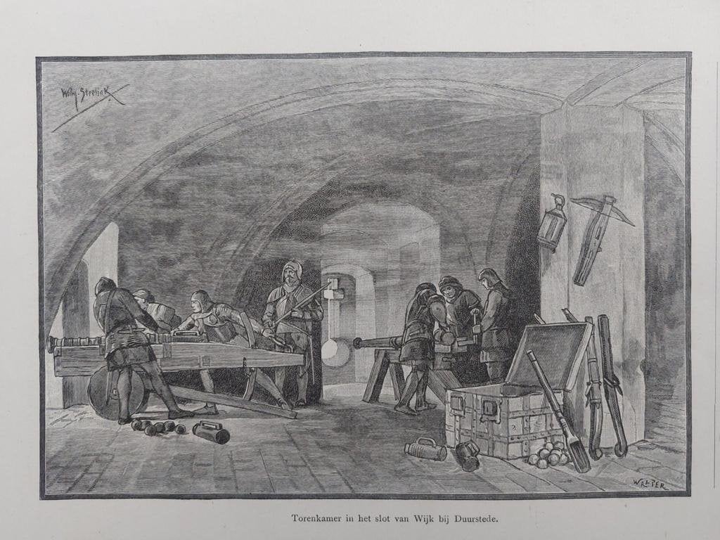 27 / Torenkamer slot Wijk bij Duurstede door W. Steelink, Antiek en Kunst, Ophalen of Verzenden
