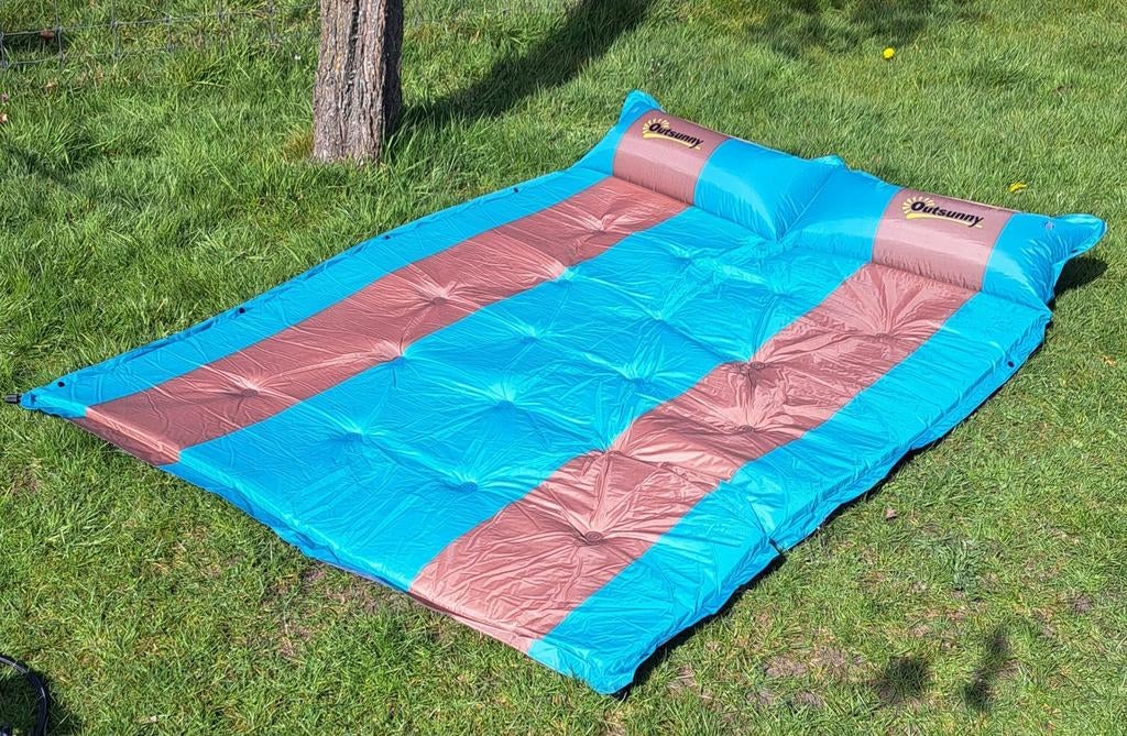 Camping matras voor 2 personen - Zelfopblazend - Slaapmat, Ophalen of Verzenden, Zo goed als nieuw