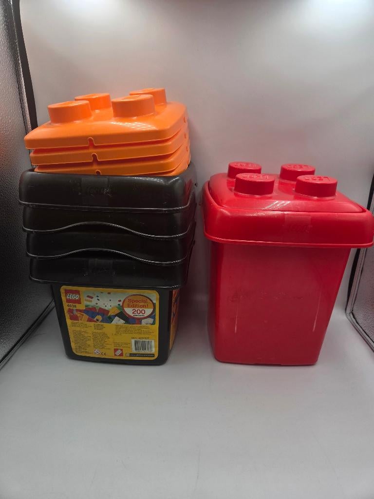 Lego Box/Emmer zwart en rood, Ophalen of Verzenden, Zo goed als nieuw, Complete set, Lego