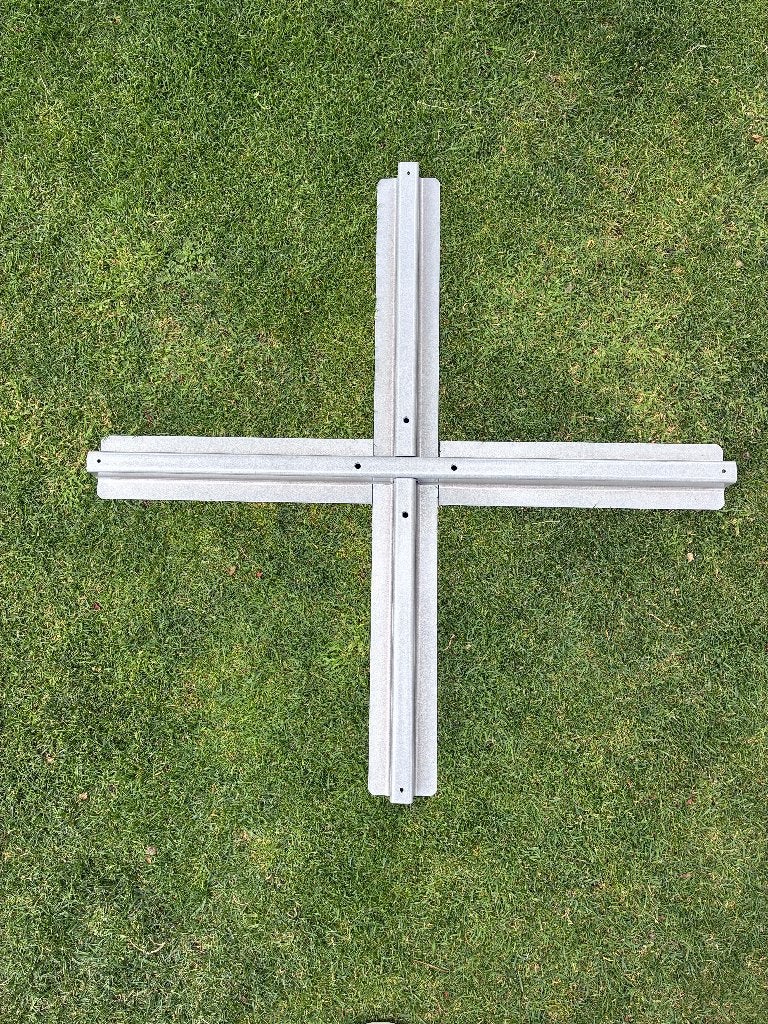 Nieuw: Borek aluminium parasolvoet kruisvoet, Ophalen, Nieuw, Minder dan 1 meter, Parasolvoet