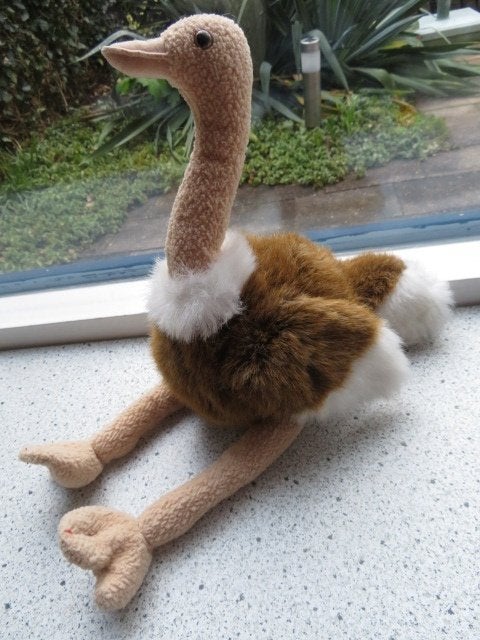 Struisvogel merk TY The Beanie Buddies Collection, Ophalen of Verzenden, Zo goed als nieuw, Middelgroot (20 tot 80 cm), Ty