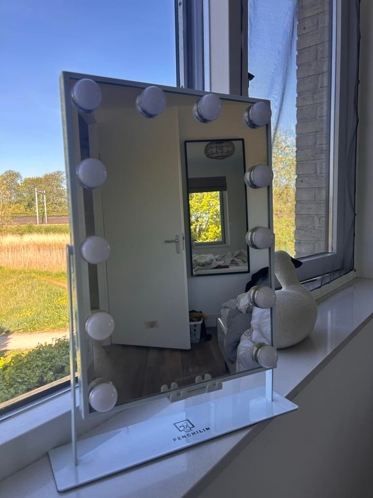 Fenchilin Vanity Spiegel met Verlichting, 100 tot 150 cm, Ophalen of Verzenden, Zo goed als nieuw, Rechthoekig