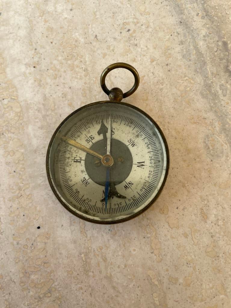 Antiek Messing Kompas - Vintage Navigatie Instrument, Ophalen of Verzenden