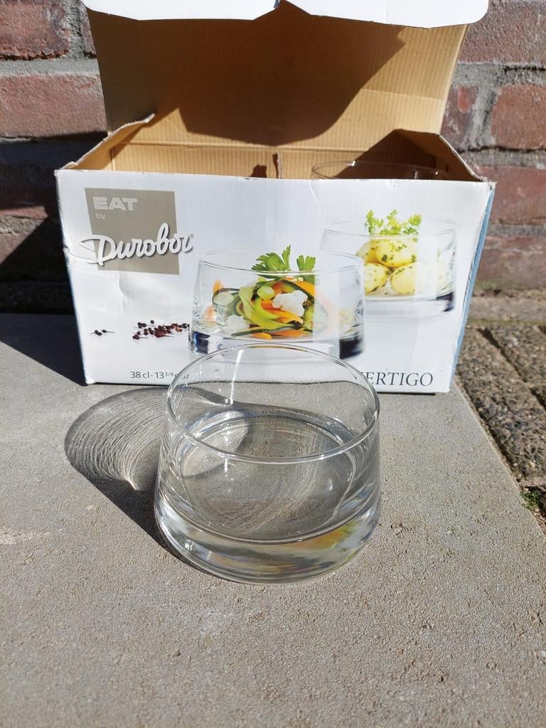 4x Glazen schaaltjes - EAT by Durobor Vertigo, Huis en Inrichting, Ophalen of Verzenden