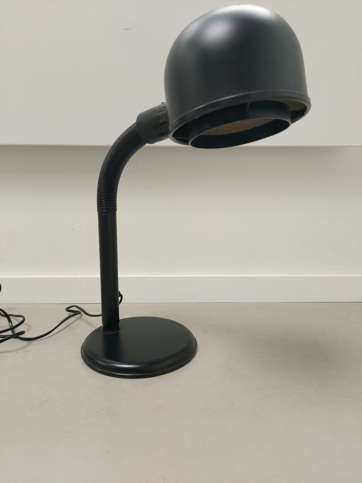 Vintage Space Age ALDA zwarte zwanenhals bureaulamp, Ophalen of Verzenden, Bureaulamp, Vintage