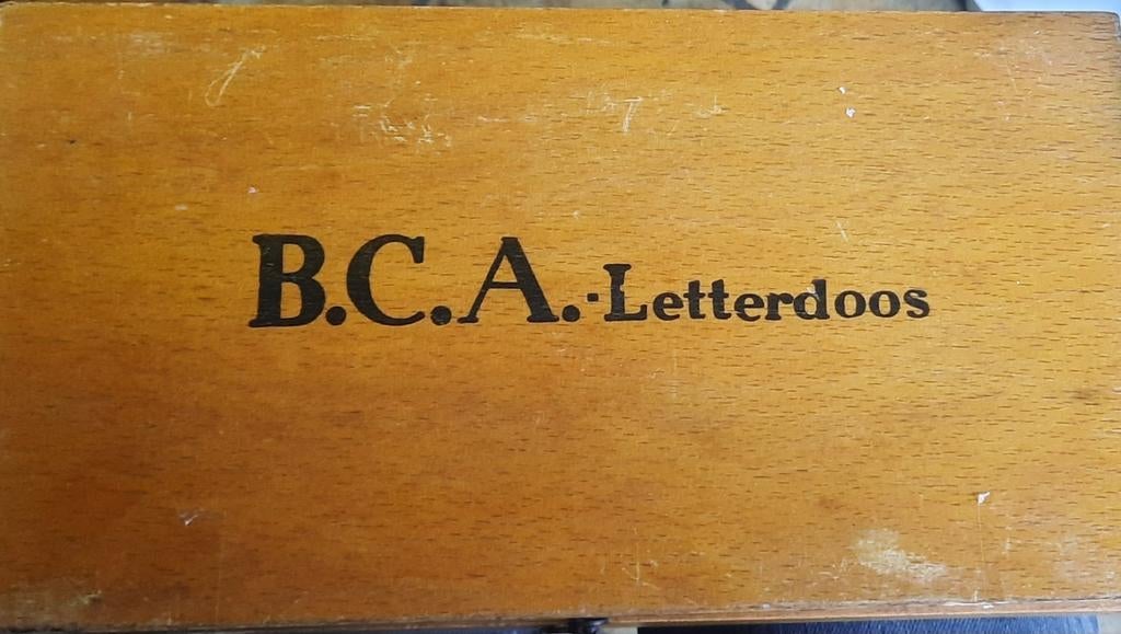 Vintage BCA Letterdoos - Educatief Houten Spellendoos, Ophalen of Verzenden