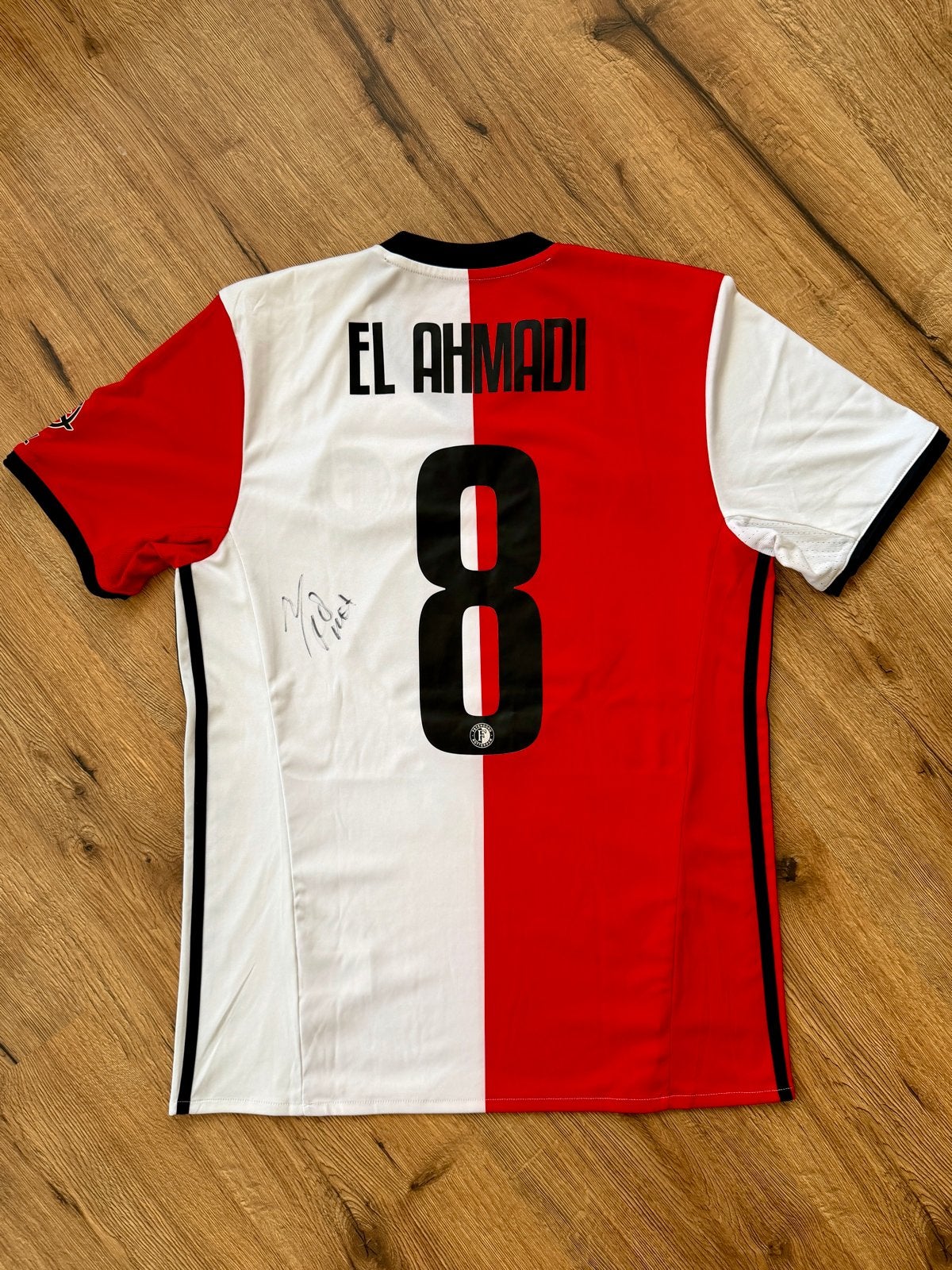 Feyenoord thuisshirt 2016/2017 - Gesigneerd El Ahmadi, Maat M, Ophalen of Verzenden, Zo goed als nieuw, Shirt