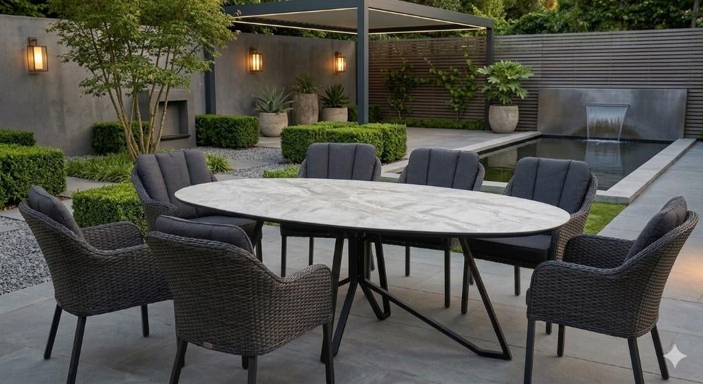 Tuintafel 3 meter - maatwerk - Vermosa, Tuin en Terras, Tuintafels, Verzenden, Nieuw, Rechthoekig, Overige materialen