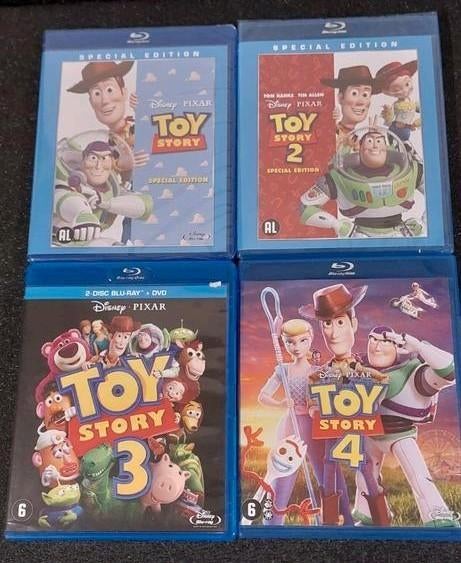 Toy Story 1, 2, 3 & 4 Blu-ray, Ophalen of Verzenden, Zo goed als nieuw, Avontuur, Boxset