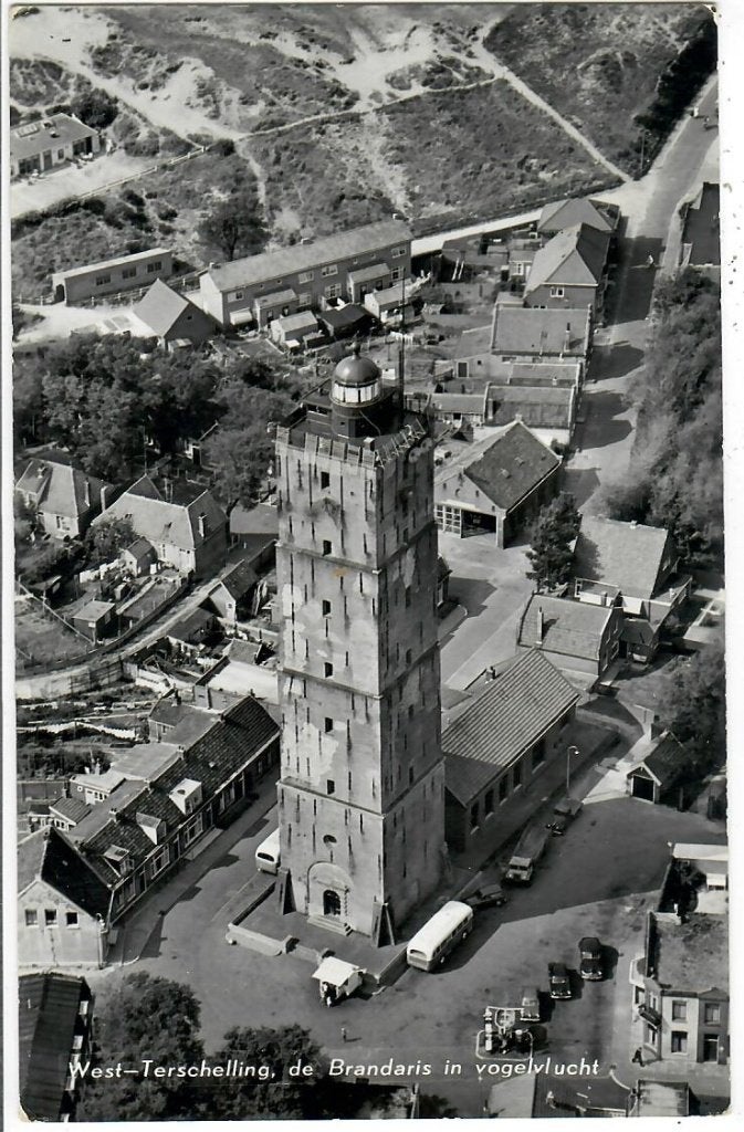West-Terschelling - de Brandaris in vogelvlucht, Verzamelen, Verzenden, 1960 tot 1980, Gelopen, Waddeneilanden