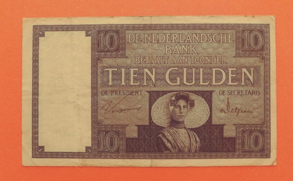 Bankbiljet 10 gld. 1924 Zeeuws Meisje, cat. PL35.a2a / 39-1b, Postzegels en Munten, Bankbiljetten | Nederland, Verzenden, 10 gulden