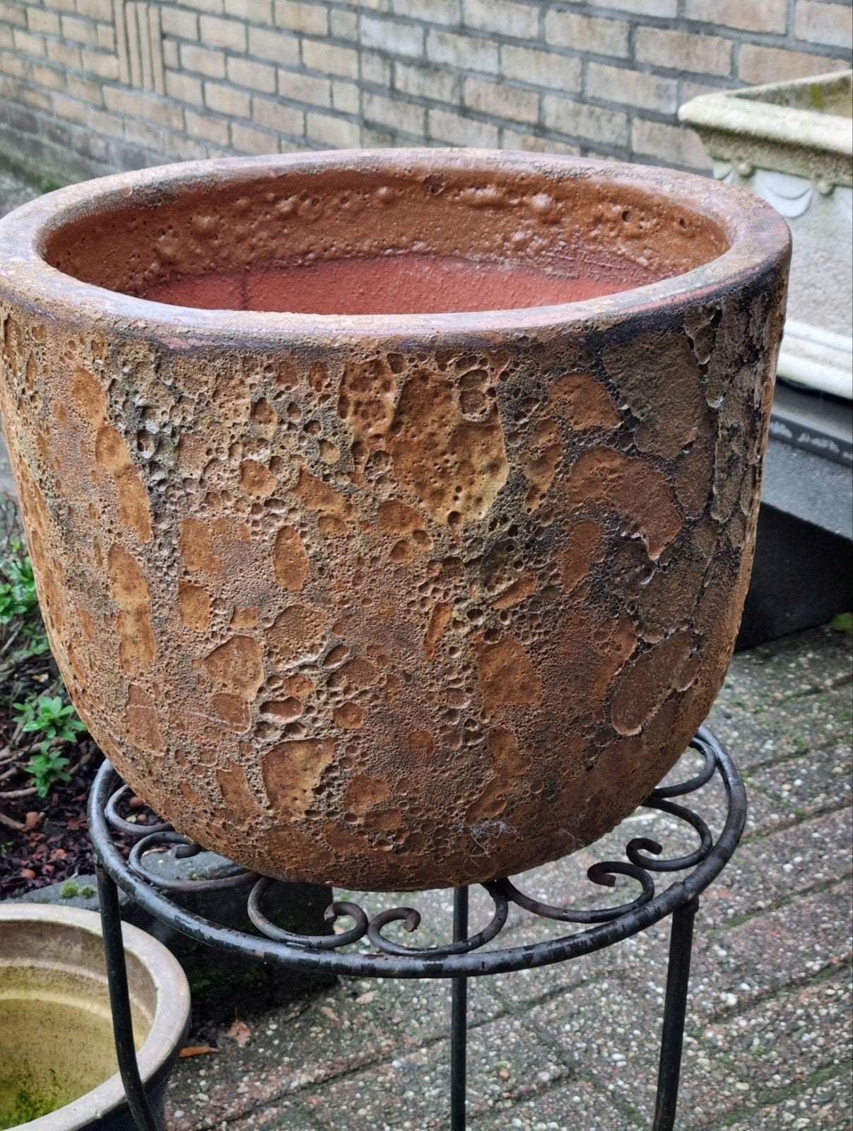 plantenbak bloempot terracotta   AARDETINT, Ophalen, Steen, Minder dan 60 cm, Rond