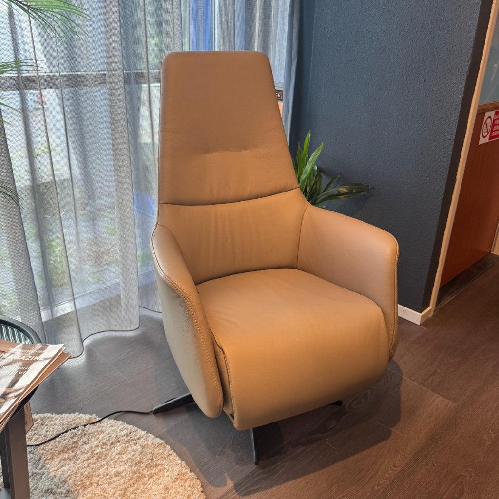 Relaxfauteuil Blomira - Leder Beige - Large - IN.HOUSE, Niet ingevuld, Niet ingevuld, Niet ingevuld