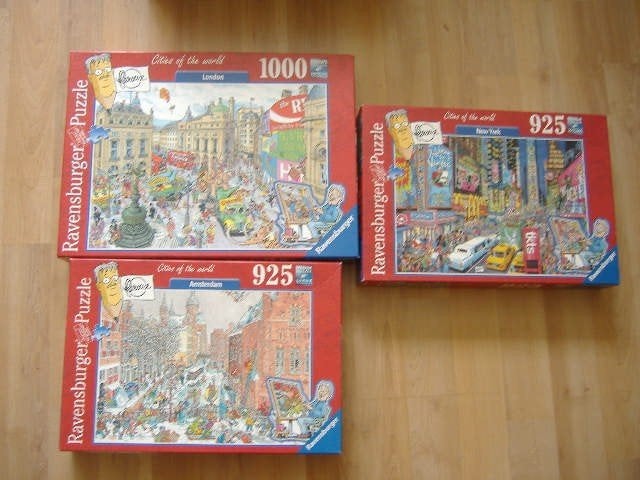 Cities of the world puzzels o.a. London, Ophalen of Verzenden, 500 t/m 1500 stukjes, Zo goed als nieuw
