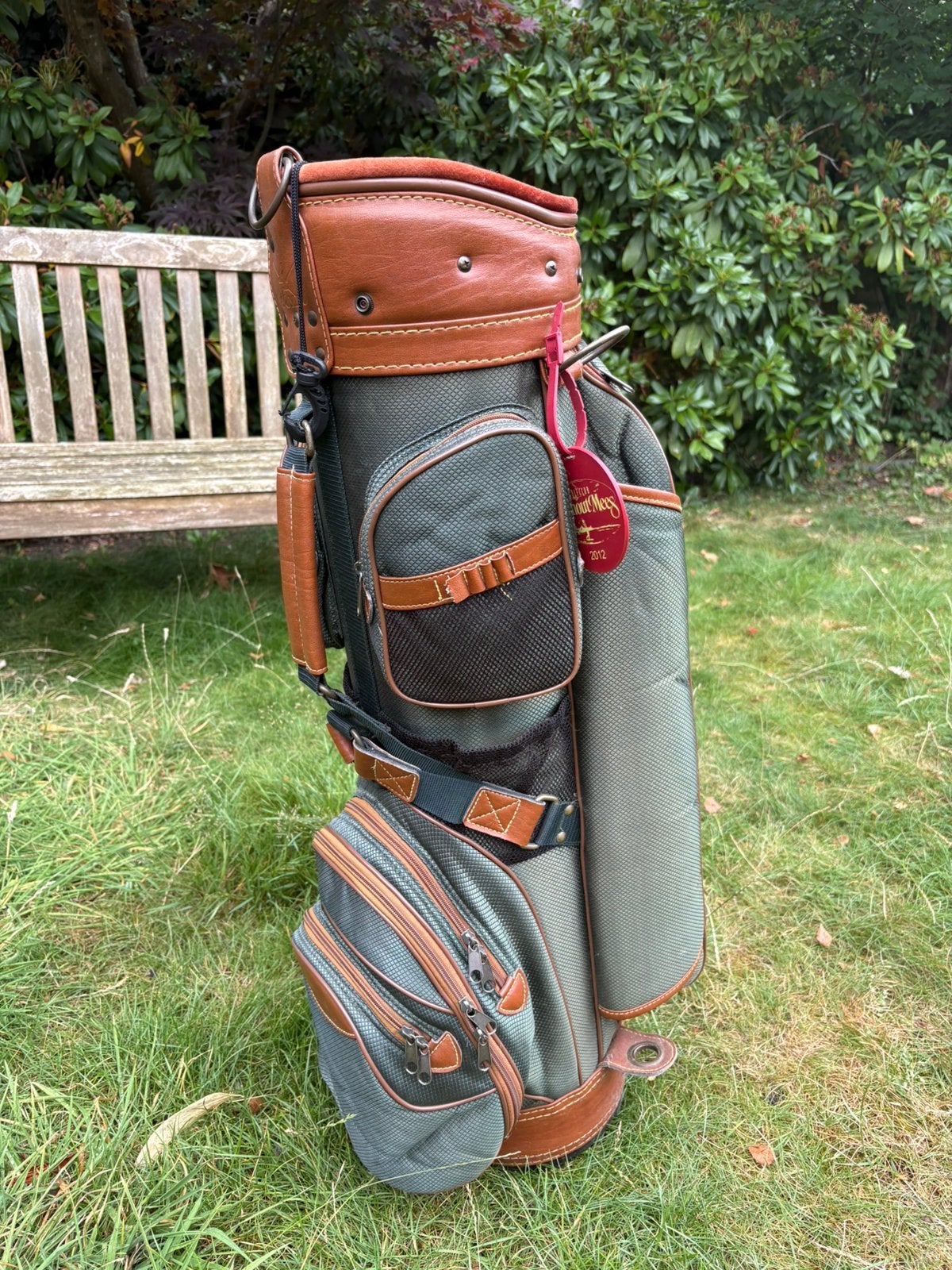 Golftas leer, Sport en Fitness, Golf, Ophalen, Zo goed als nieuw, Tas