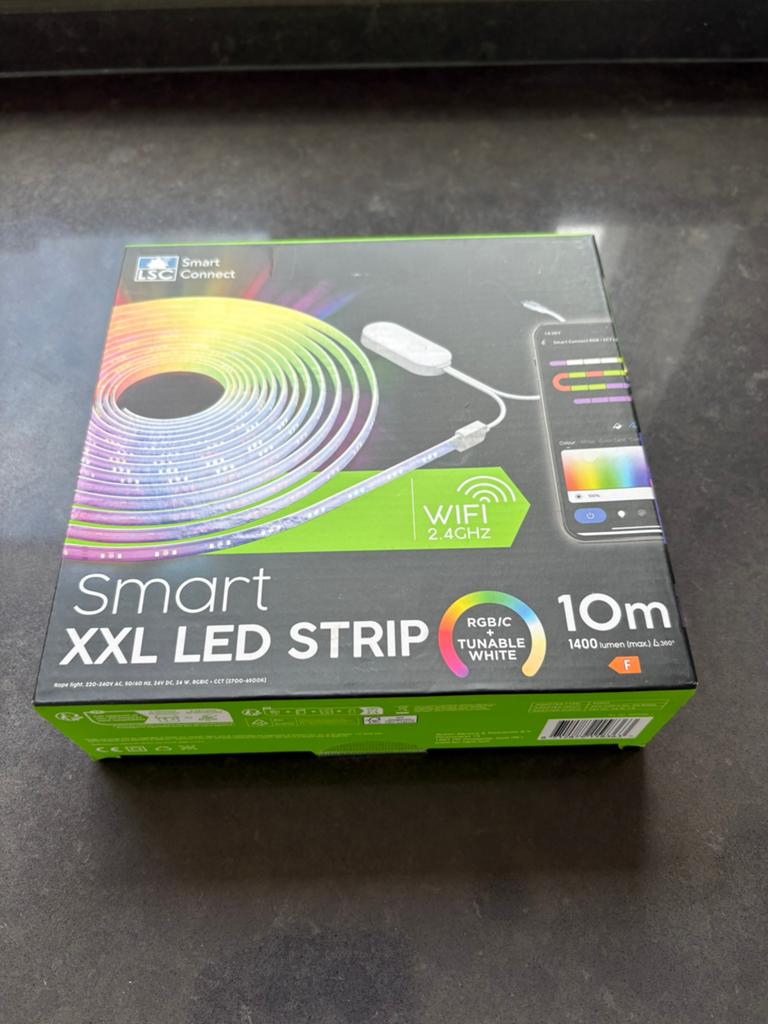 10 meter Digital LED light licht strip LSC Smart Connect RGB, Led-lamp, Minder dan 30 watt, Zo goed als nieuw, E27 (groot)