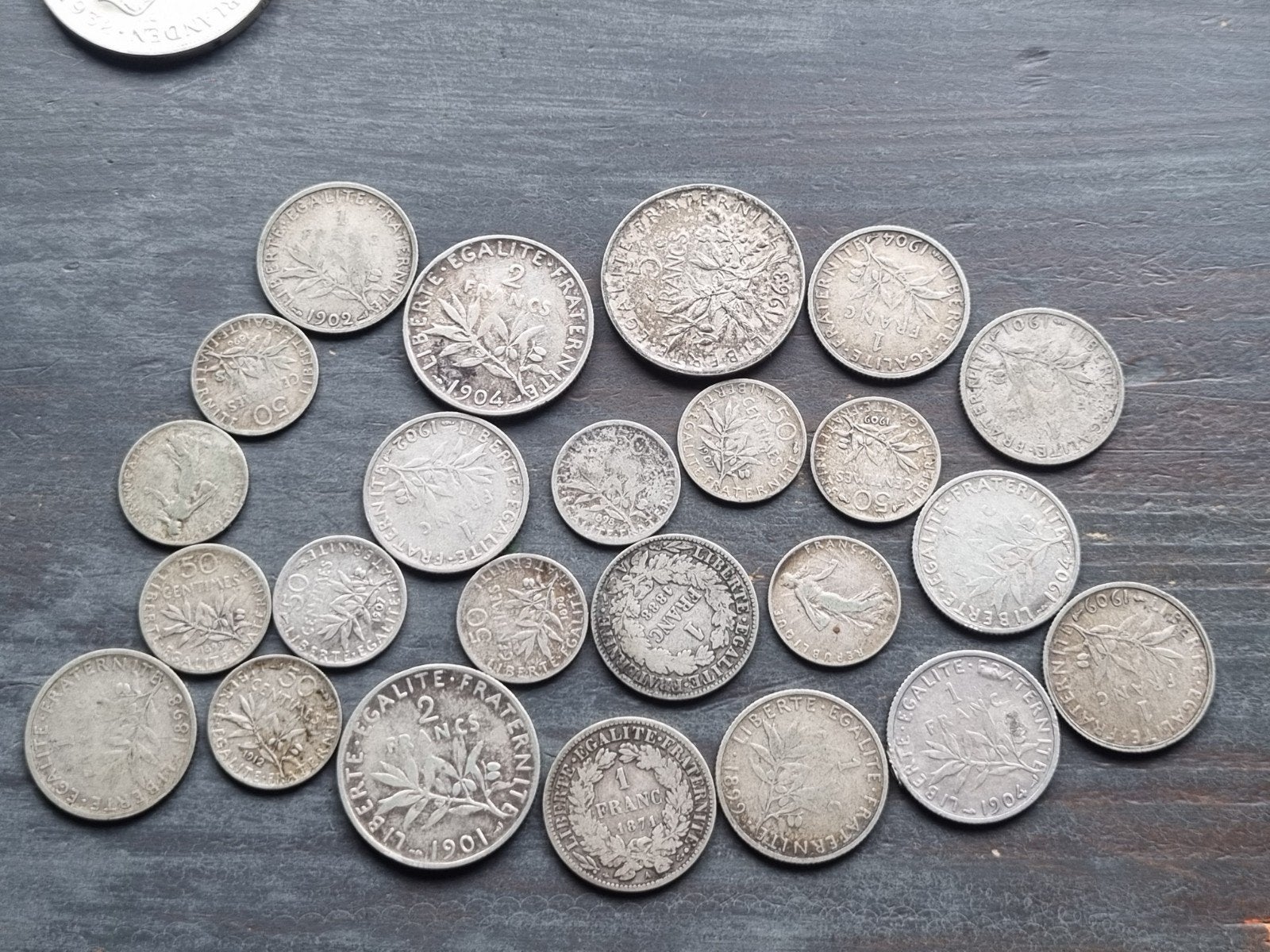 zilveren munten frankrijk, Ophalen of Verzenden, Zilver
