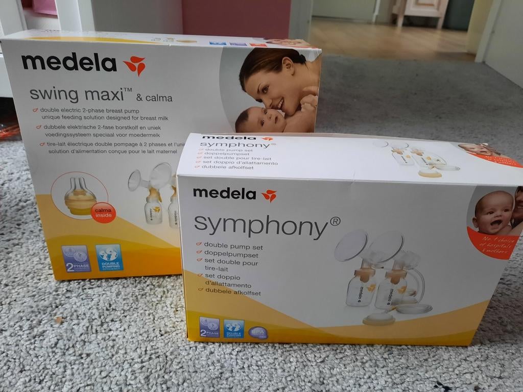 Medela dubbele borstkolf ZGAN, Ophalen of Verzenden, Zo goed als nieuw