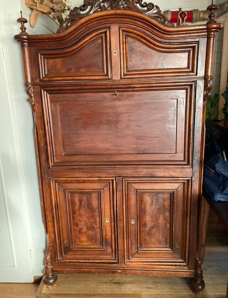 antieke secretaire klepkast, Ophalen