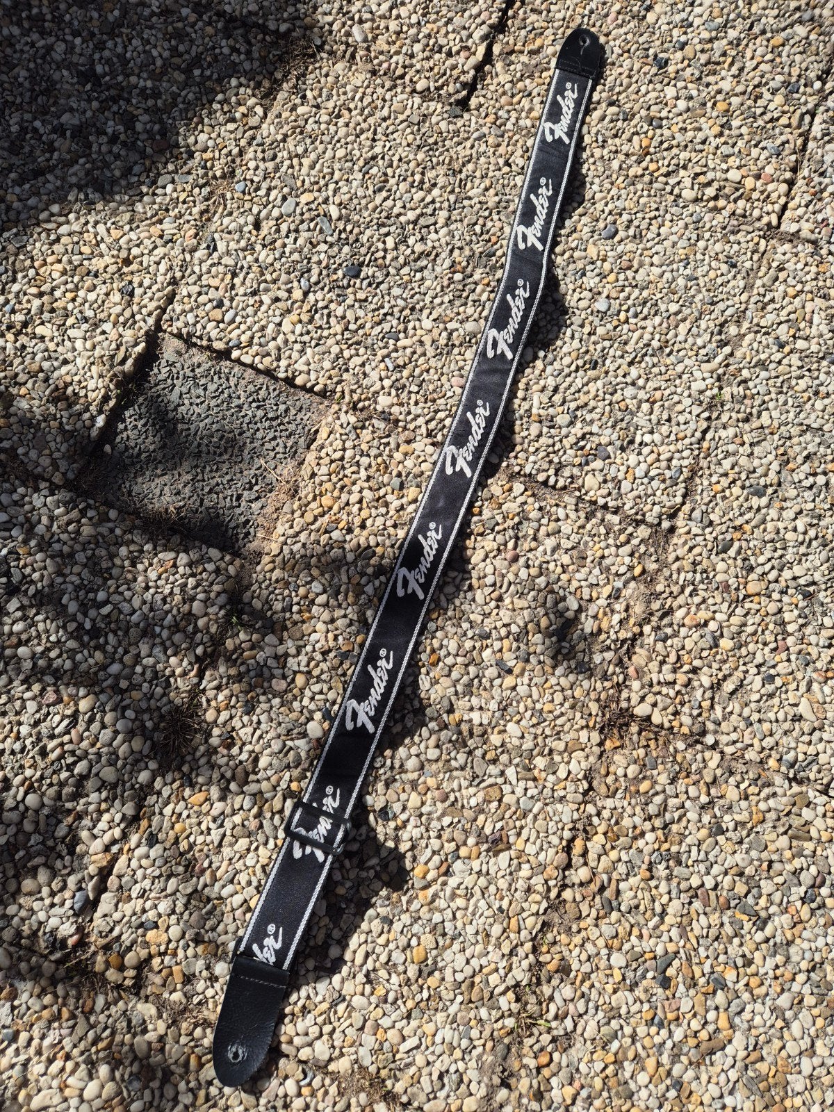 Fender gitaarband - Zwart met wit logo, Ophalen of Verzenden