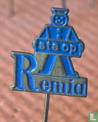 Speldje - Sta op Remia [blauw], Ophalen of Verzenden, Zo goed als nieuw, Merk, Speldje of Pin
