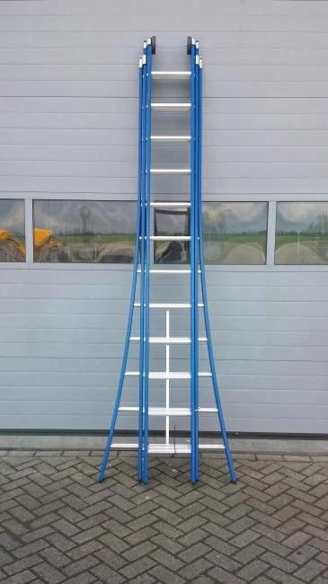 3x16 Ladder - Gebruikt maar in goede conditie, Ophalen, Gebruikt, Ladder, Opvouwbaar of Inschuifbaar
